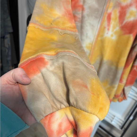 Easel Orange and Yellow Tie-Dye Top - Picture 2 of 3